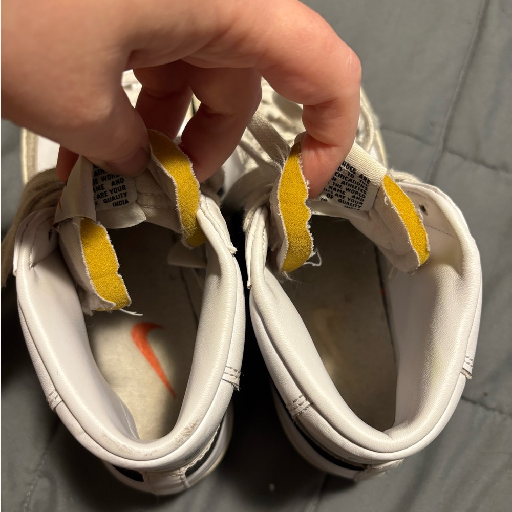 NIKE Blazer Mid 77 White and Black Vintage High-Top Sneakers Men’s Size 8.5 - Picture 8 of 10
